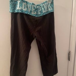 Victoria's Secret Pink bling fold over crop yoga pant